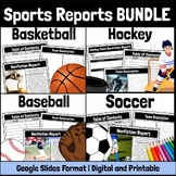 Sports Teams Biography Reports Bundle | Nonfiction Text Features | Digital