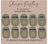 Shape Posters | 2D Shapes Printable | Neutral Safari Classroom Decor