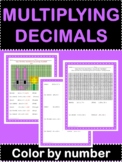 Spring or Easter Color by Number - Multiplying Decimals