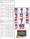 Patriotic/USA/Flag Ten Frame Numbers