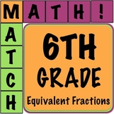 Math Matcher Puzzle - Equivalent Fractions
