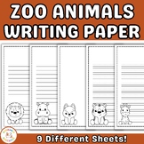 Zoo Animals Writing Paper - Lined and Unlined - Story & Research Writing