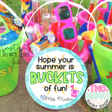 Buckets of Fun Gift Tag, End of year gift, student gift tag summer fun, sand buc