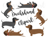 Dachshund Clipart, Dachshund Clip art, Dog Clipart, Puppy Clipart, Cute Dogs