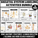 Skeletal System Labeling Activities Bundle | Bone Anatomy, Fractures & Skeleton
