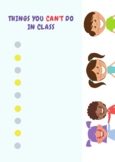 Template for classroom rules