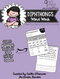 Diphthongs Word Work Printables