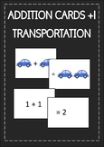 Themed Addition cards +1 | Math activity | Transportation