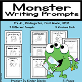 Kindergarten Monster Themed Differentiated Writing Prompts