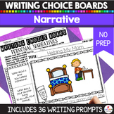 Writing Prompts 2nd Grade Narrative Writing Choice Boards