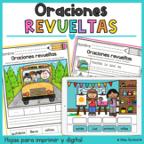 Ordenar oraciones | Back to School Sentence Scramble in Spanish