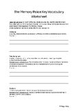 The Memory Police Key Vocabulary Worksheet