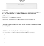 Argument Essay Peer Review