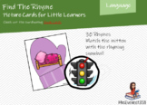 Find the Rhyme Winter Theme Matching Cards for Preschool