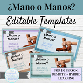 Spanish Activity Templates for Digital and Hybrid Learning | Mano o Manos