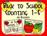 Back to School Counting 1-5 for Beginners Bundle