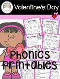 No-Prep Valentine's Day Phonics Printables | February Word Work | 1st & 2nd Gr.