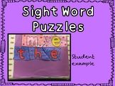 Sight Word Puzzles