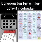Boredom Buster Winter Activity Calendar