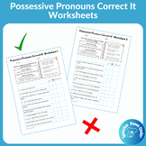 Possessive Pronouns Correct It Worksheets