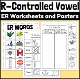 ER Worksheets and Posters - R-Controlled Vowel Activities