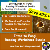 Introduction to Fungi Lesson Reading Worksheet Bundle **Editable**