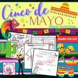 Cinco de Mayo Math Activities Problem Solving Cards Riddle Color Page