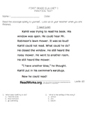 First grade ELA grammar test prep