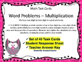 4.NBT.B.5 Two Digit by Two Digit Multiplication Word Problems Task Cards