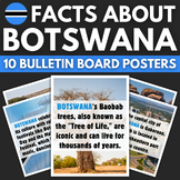 10 Botswana Facts Bulletin Board Posters | Africa Travel Classroom Decor