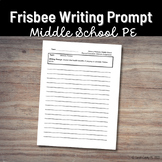 Ultimate Frisbee Writing Prompt - Non-Participant PE Activity