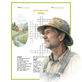 Wolf Hollow Novel Study Crossword Puzzles | Printable Activities 5th- 8th Grades