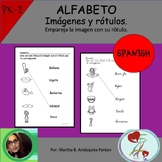 Alphabet Match Label and Image-Alfabeto, empareja imÂ¨Â¢genes y rÂ¨Â®tulos