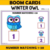 Winter Owl Math Boom Cards Number Recognition 1-20