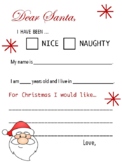 Dear Santa Letter- Christmas Writing