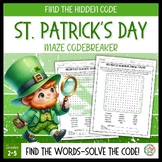 St. Patrick's Day | Word Search Codebreaker Worksheet for Elementary
