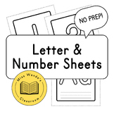 Letter & Number Worksheets
