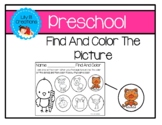 Preschool Find And Color The Picture