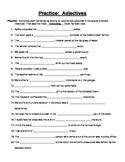 Practice Adjectives and Quiz