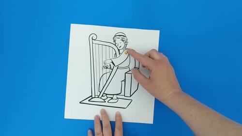 David Playing the Harp - Bible Craft