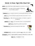 Vocabulary Support for High Jinks Shootout