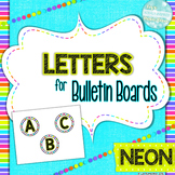 Bulletin Board and Word Wall Letters in Neon