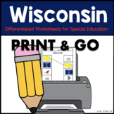 Wisconsin Worksheets, 50 States, Special Education