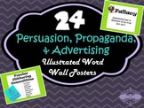 24 Illustrated Word Wall Posters for Persuasion, Propaganda, and Advertising