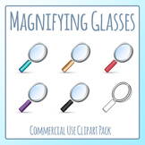 Magnifying Glasses - Realistic Research / Fact Check Clip Art Commercial Use