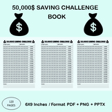 50,000$ Saving Challenge Book Editable For Commercial Use