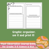 Plant Journal GRADE 3 Science ELA Writing Printable Propagation Journal