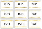 Run Pre-Primer Sight Word Flash Cards