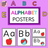 Alphabet Uppercase & Lowercase Letters Posters and Cards Classroom Decor