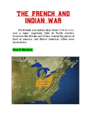 "The French and Indian War" + Fill In The Blanks Worksheet